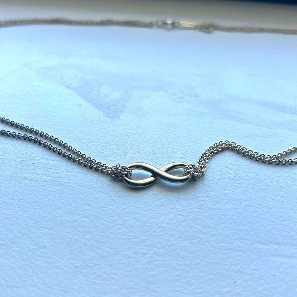 Tiffany & Co. Silver Infinity Pendant Necklace 18 inches